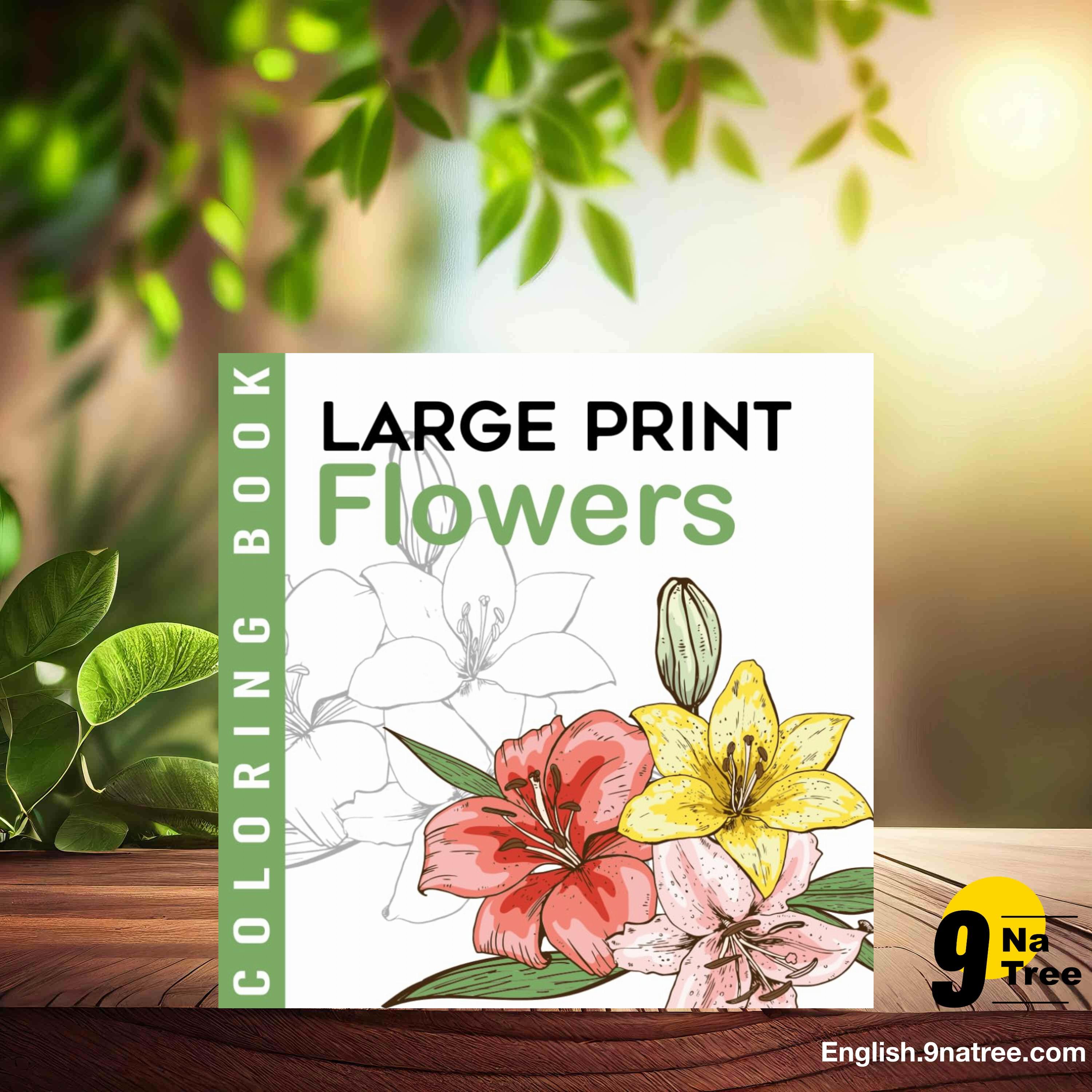 [Review] Flowers Large Print Coloring Book (Claire Bouchard) Summarized. episode artwork